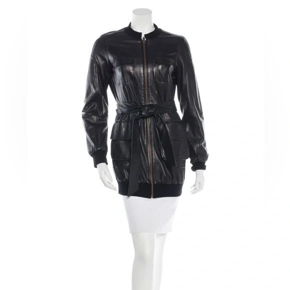 diane von furstenberg leather dress Diane Von Furstenberg Leather Over Dress Black ref.JC1417838 (Sold)